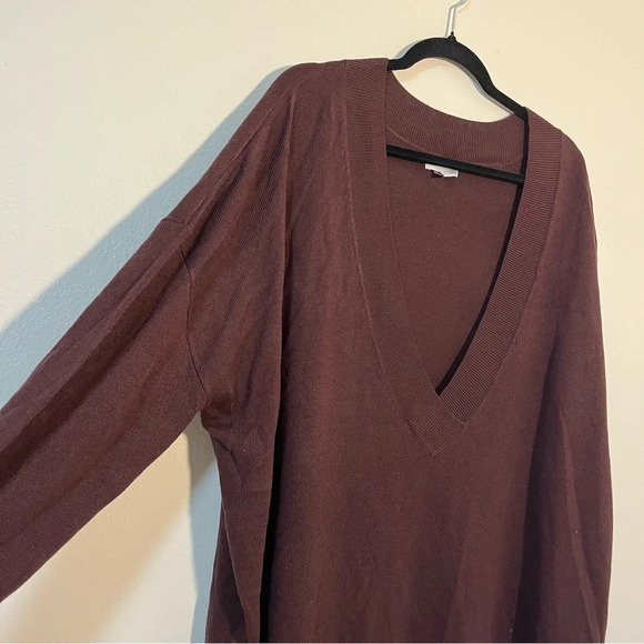 14th and Union NWT for Nordstrom two way sweater Plus size 3x Dark Red/Purple - Picture 2 of 11